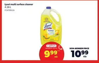 Real Canadian Superstore Lysol multi surface cleaner, 4.26 l offer