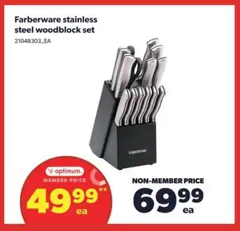 Real Canadian Superstore Farberware stainless steel woodblock set offer