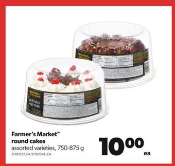 Real Canadian Superstore Farmer's market™ round cakes, 750-875 g offer