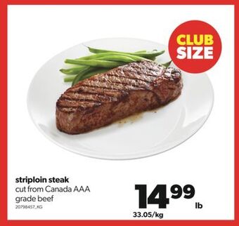 Real Canadian Superstore Striploin steak offer