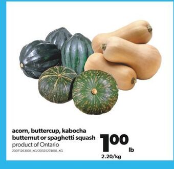 Real Canadian Superstore Acorn, buttercup, kabocha butternut or spaghetti squash offer