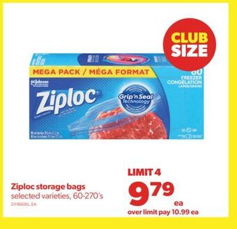 Real Canadian Superstore Ziploc storage bags, 60-270's offer