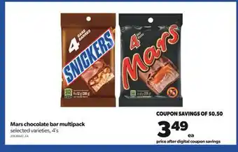 Real Canadian Superstore Mars chocolate bar multipack, 4's offer