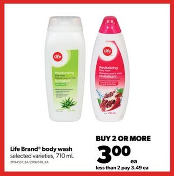 Real Canadian Superstore Life brand® body wash, 710 ml offer