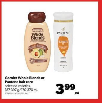 Real Canadian Superstore Garnier whole blends or pantene hair care, 187-397 g/170-370 ml offer