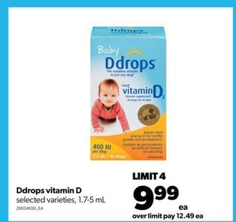 Real Canadian Superstore Ddrops vitamin d, 1.7-5 ml offer
