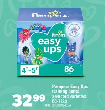 Real Canadian Superstore Pampers easy ups training pants, 68-112's offer