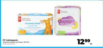 Real Canadian Superstore Pc® training pants, 20-44's offer