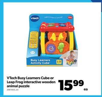 Real Canadian Superstore Vtech busy learners cube or leap frog interactive wooden animal puzzle offer
