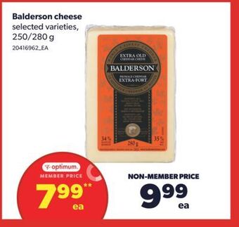 Real Canadian Superstore Balderson cheese, 250/280 g offer
