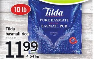 Fortinos Tilda basmati rice, 4.54 kg offer