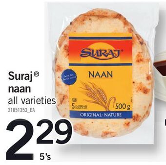 Fortinos Suraj® naan, 5's offer