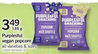 Fortinos Purplesful vegan popcorn, 136 g offer