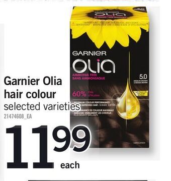 Fortinos Garnier olia hair colour offer