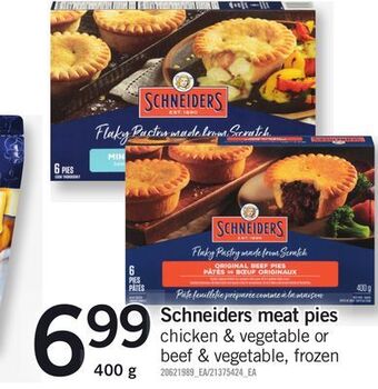 Fortinos Schneiders meat pies, 400 g offer