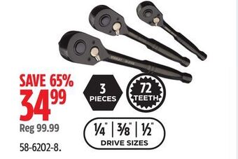 Canadian Tire Stanley ratchet set, 3-pc, black chrome offer