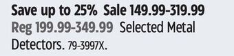 Canadian Tire Bounty hunter selected metal detectors offer