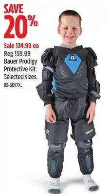 Canadian Tire Bauer prodigy protective kit offer