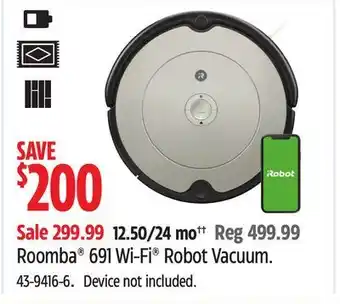 Canadian Tire Roomba 691 wi-fi robot vacuum offer