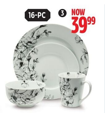Canadian Tire Canvas wild rose dinnerware set offer