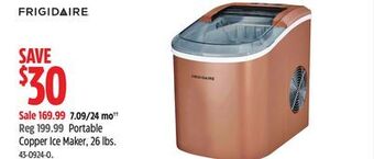 Canadian Tire Frigidaire portable copper ice maker, 26 lbs offer