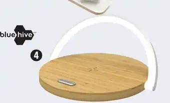 Canadian Tire Bluehive 10w wireless charging pad with arch light and bamboo base offer