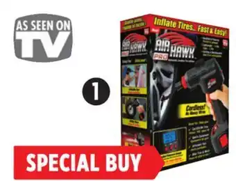 Canadian Tire As seen on tv air hawk pro automatic cordless tire inflator offer
