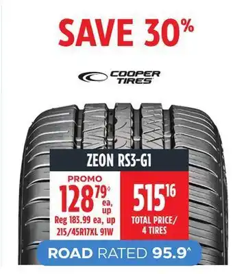 Canadian Tire Performance cooper tires offer