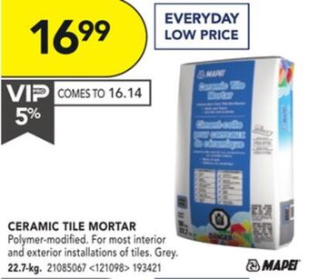 RONA Mapei ceramic tile mortar offer