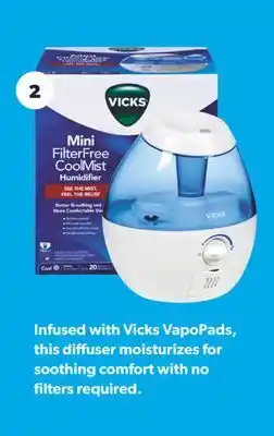 Real Canadian Superstore Vicks mini filter free cool mist humidifier, 1.9 l capacity offer