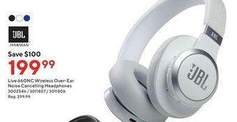 Staples Jbl live 660nc wireless over-ear noise cancelling headphones offer