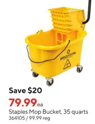 Staples Staples mop bucket, 35 quarts offer