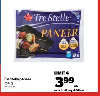 Real Canadian Superstore Tre stelle paneer, 350 g offer