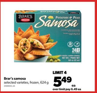 Real Canadian Superstore Brar's samosa, 624 g offer