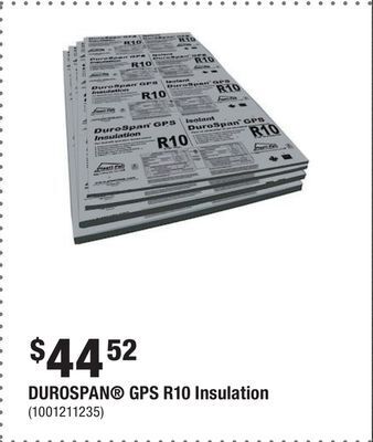 Home Depot Durospan® gps r10 insulation offer