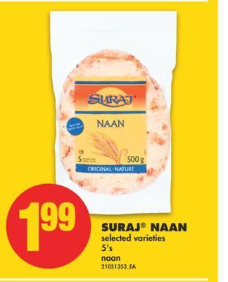 No Frills Suraj® naan, 5's offer