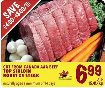 Farm Boy Top sirloin roast or steak offer