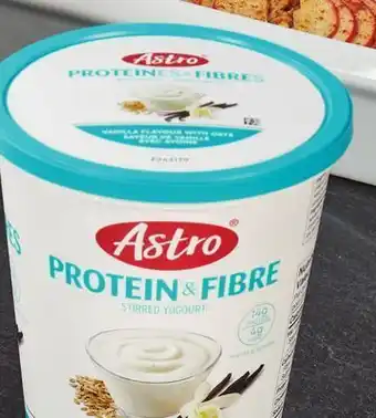 Metro Astro protein & fibre yogourt tubs offer