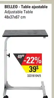 Sushi Shop Belleo adjustable table offer