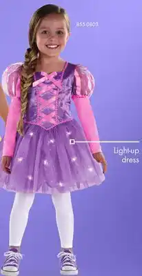 Party City Disney rapunzel light-up kids' halloween costume offer