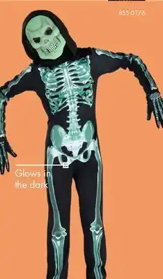 Party City Kids glow in the dark skeleton costume offer