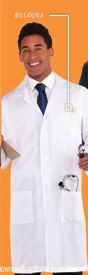 Party City Doctor lab coat, white, halloween costume accessories, adult, one size offer