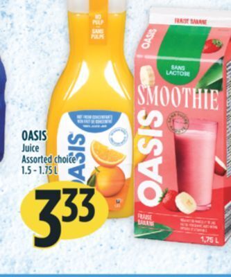 Marché Adonis Oasis juice offer