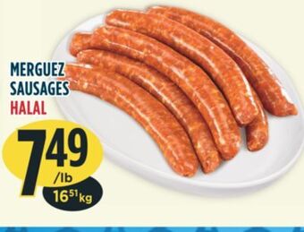 Marché Adonis Merguez sausages halal offer