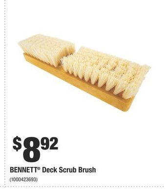 Home Depot Bennett® deck scrub brush offer