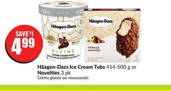 Chalo FreshCo Häagen-dazs ice cream tubs 414-500 g or novelties 3 pk offer