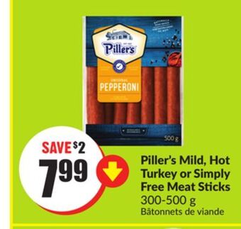 Chalo FreshCo Piller's mild, hot turkey or simply free meat sticks 300-500 g offer