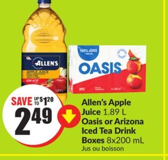 FreshCo Allen's apple juice 1.89 l offer