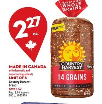 Giant Tiger Country harvest bread offer