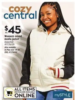 Giant Tiger Mystyle women's mixed media jacket offer